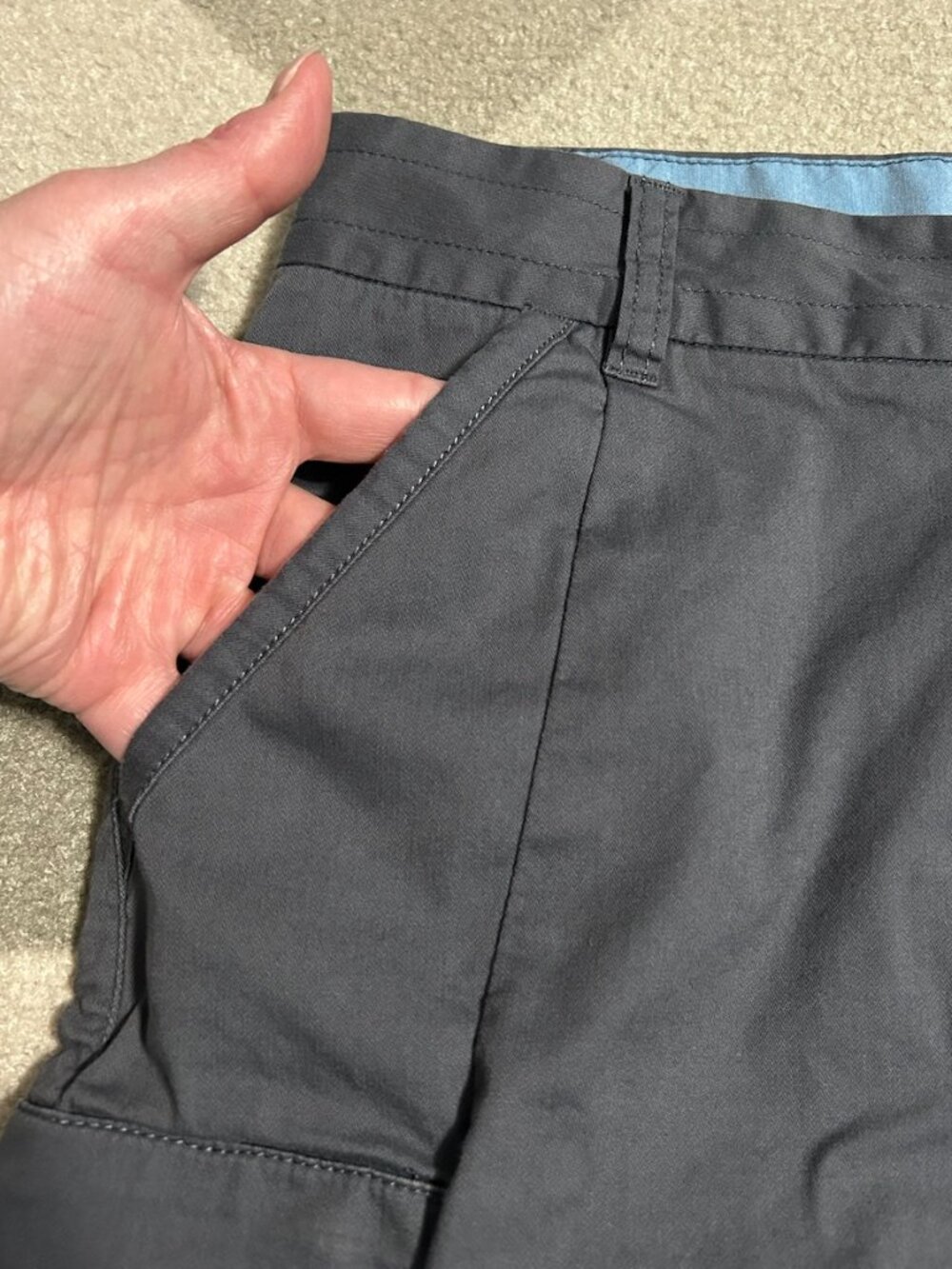 Toad & Co Gray Cargo Organic Cotton/Nylon Blend Outdoor Mini Skirt Women's 8 - Picture 3 of 10